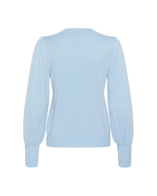 Kaffe Blue Rundhals-Strickware