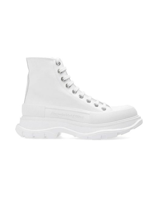 McQueen White Canvas Sneakers