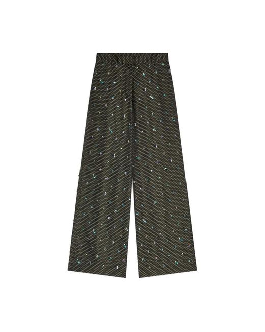 Dries Van Noten Green Wide Trousers