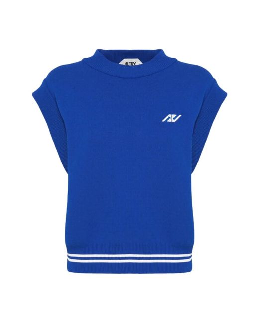 Round-Neck Knitwear di Autry in Blue
