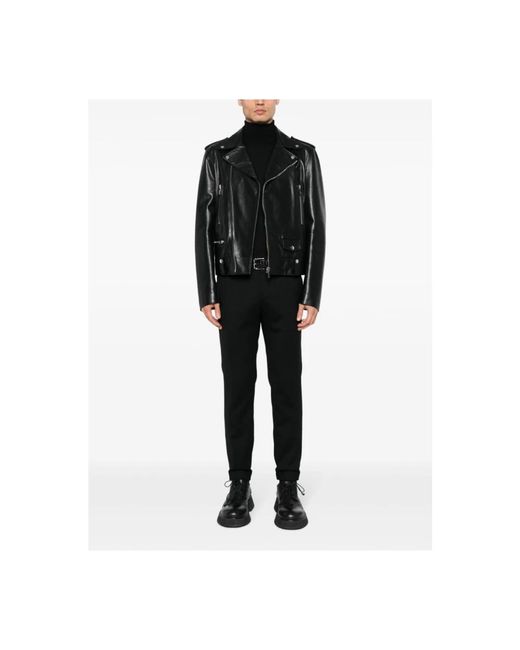 Incotex Broeken ,Zwart ,Wol Zwarte, Zwarte Wollen Broek Met Cropped Pijpen in het Black voor heren