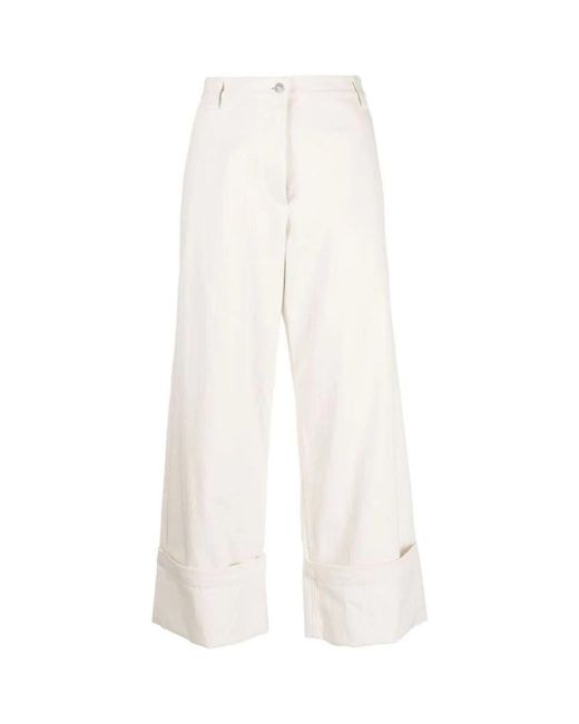 Pantalón de algodón neutro Moncler de color White