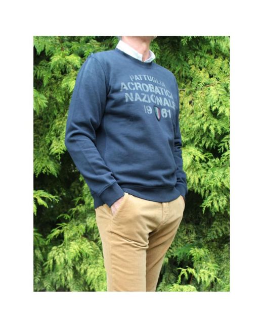 Aeronautica Militare Blue Sweatshirts for men