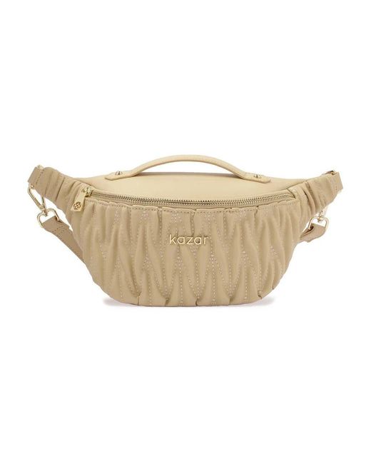 Kazar Natural Leder-Hüfttasche Mit Steppung