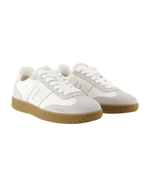 Balmain White Swan Sneakers