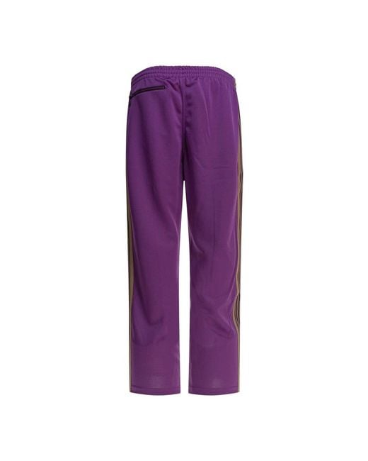 Needles Purple Straight Trousers for men