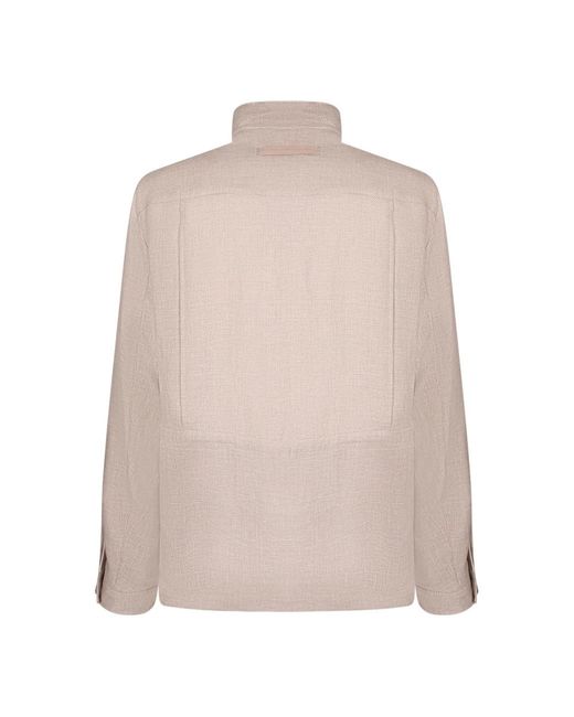Zegna Jassen ,Wol Light Jacket in het Pink voor heren