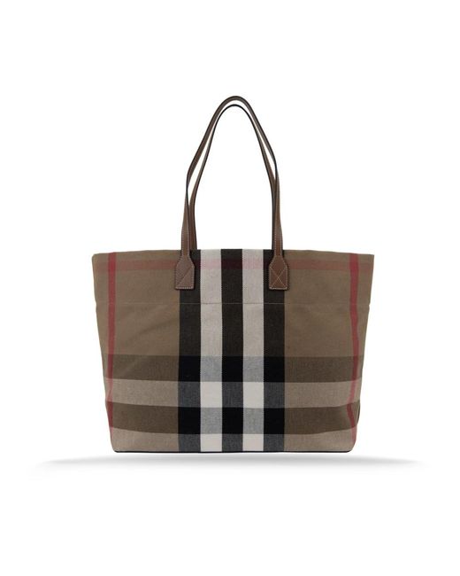 Burberry Shopping Bags in Brown | Lyst