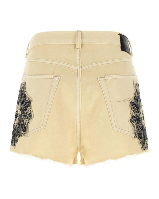 R13 Natural Denim Shorts