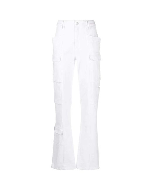 Isabel Marant White Boot-Cut Jeans