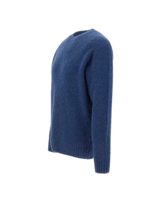 FILIPPO DE LAURENTIIS Blue Round-Neck Knitwear for men