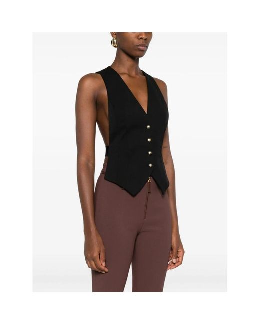 Elisabetta Franchi Black Vests