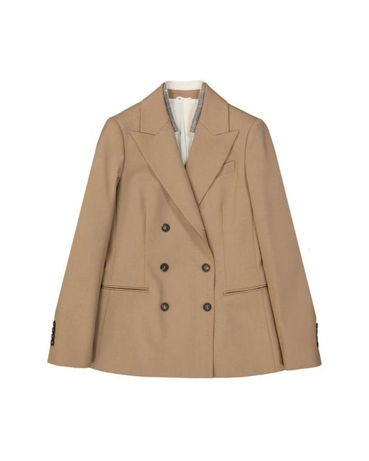 Blazers Brunello Cucinelli en coloris Natural
