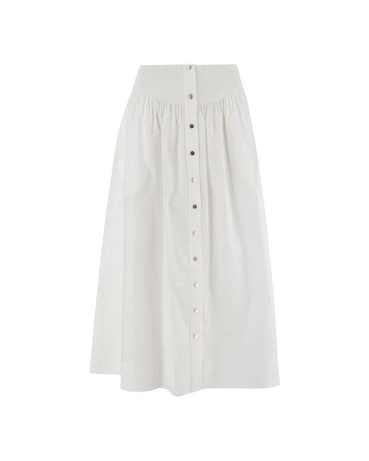 Tory Burch White Midi Skirts