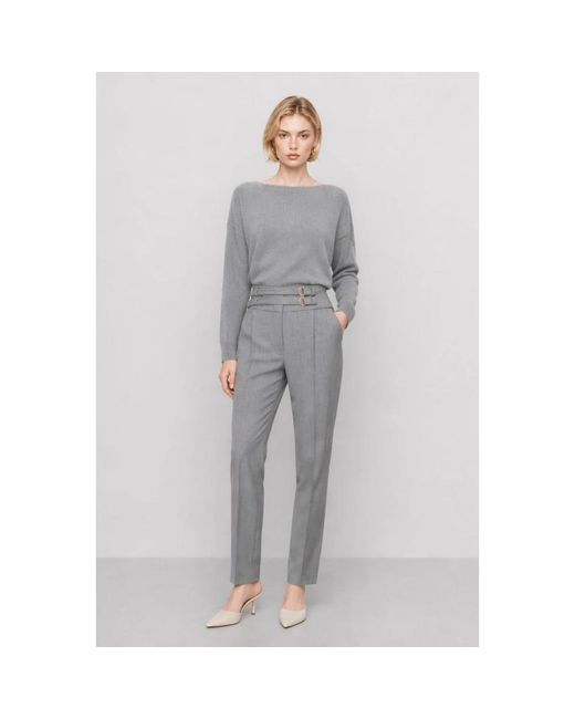 Kocca Gray Slim-Fit Trousers