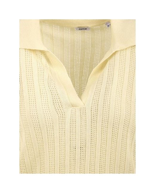 Aspesi Yellow Polo Shirts
