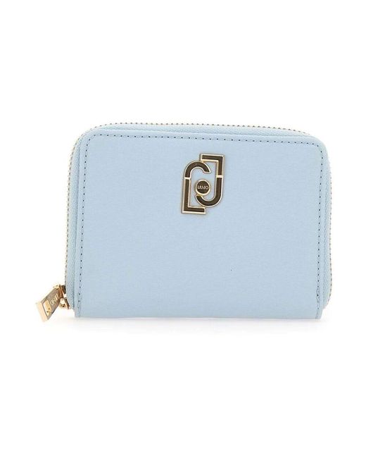 Liu Jo Blue Blaue Vegane Lederbrieftasche Achala