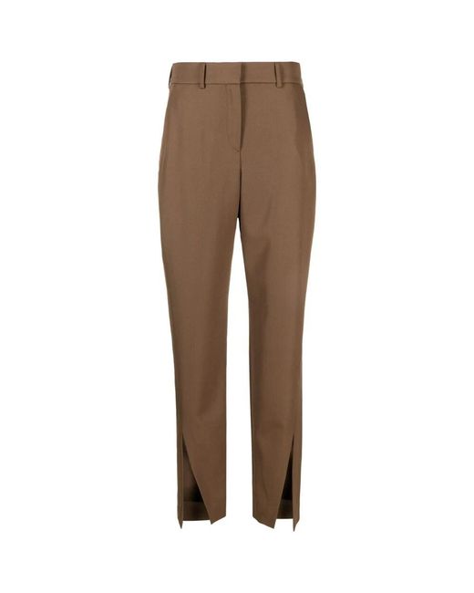 Trousers > slim-fit trousers Balmain en coloris Brown