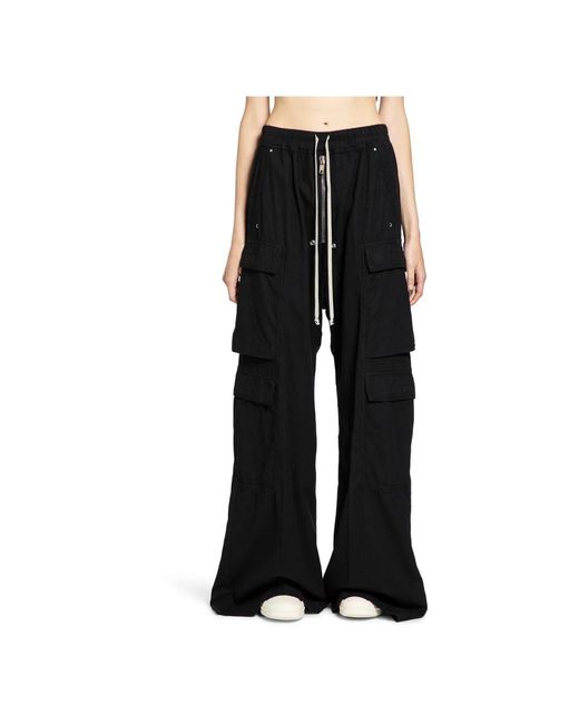 Wide Trousers Rick Owens de color Black