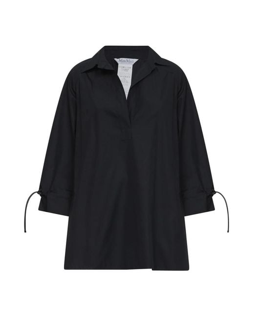 Max Mara Black Blouses