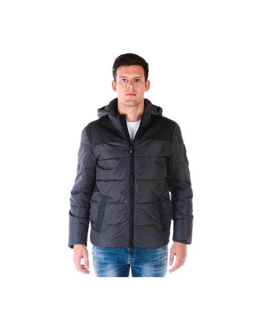 EA7 Men's Blue Logo Casual Jacket