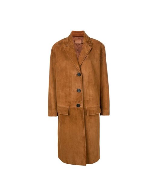Prada Brown Single-Breasted Coats