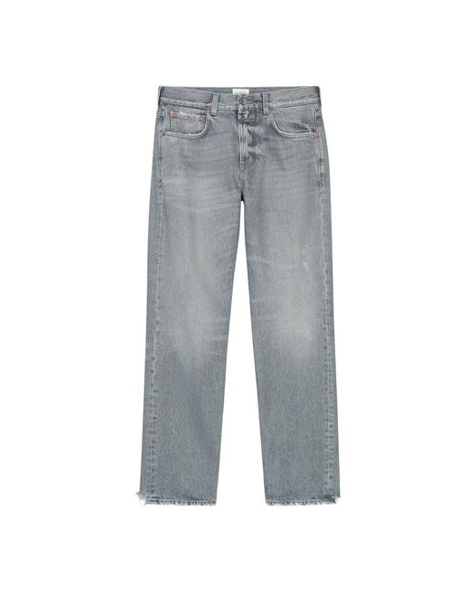 Closed Jeans ,Grijs ,Denim Grijze Denim Jeans Met Relaxte Pasvorm in het Gray