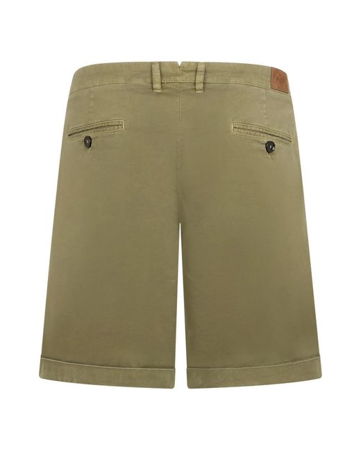 Moorer Green Casual Shorts for men