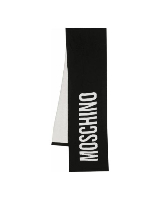 Moschino Black Winter Scarves for men