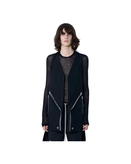 Rick Owens Blue Vests for men