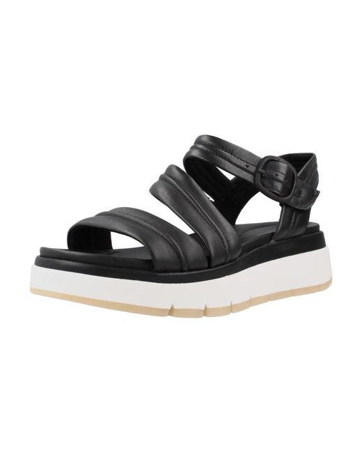 Flat Sandals Clarks en coloris Black
