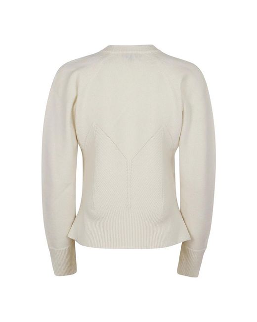 Alexander McQueen White Round-Neck Knitwear