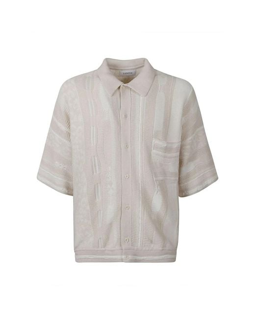 Laneus Gray Short Sleeve Shirts for men