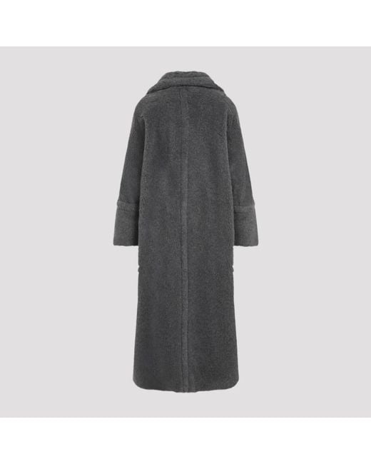 Max Mara Double-Breasted Coats in het Gray