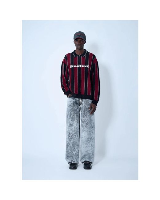 Martine Rose Blue Wide Jeans for men