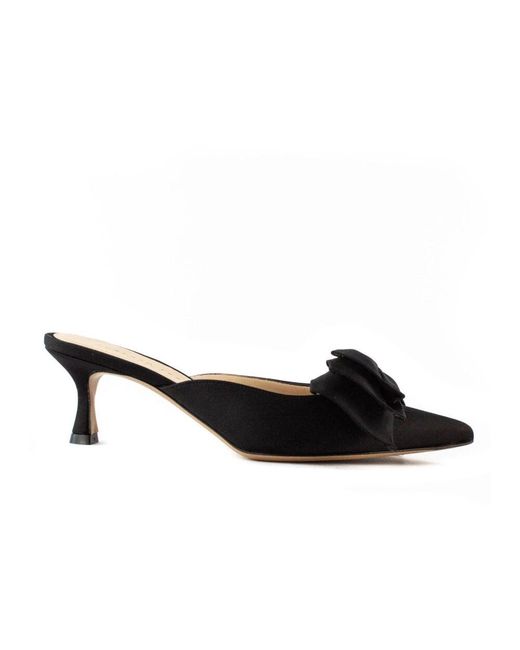 Roberto Festa Black Heeled Mules