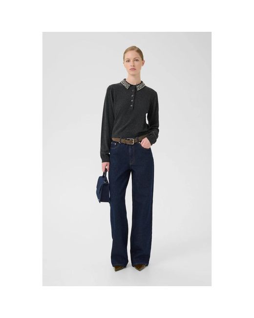 Gestuz Black Round-Neck Knitwear