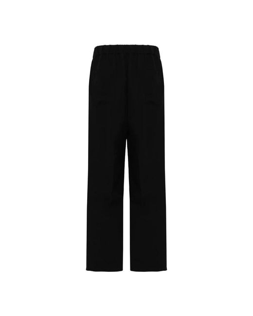 Laneus Black Wide Trousers for men