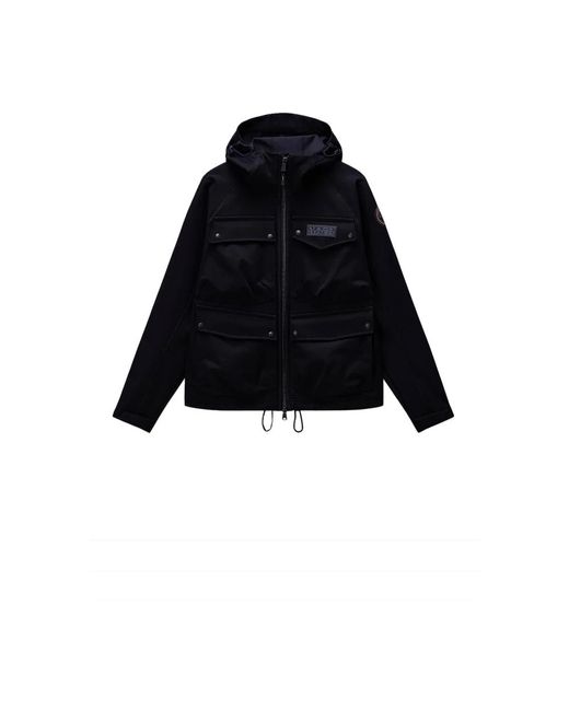 Napapijri Jassen ,Zwart ,Polyester Waterdichte Zwarte Jas A-Rivalto in het Black voor heren