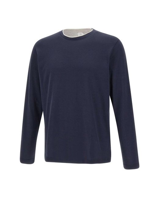 Eleventy Blue Round-Neck Knitwear for men