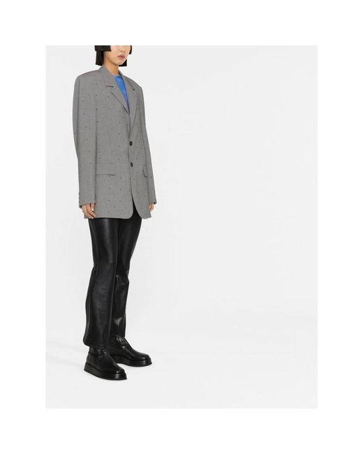 MSGM Jassen ,Grijs ,96 Giacca C/Strass in het Gray