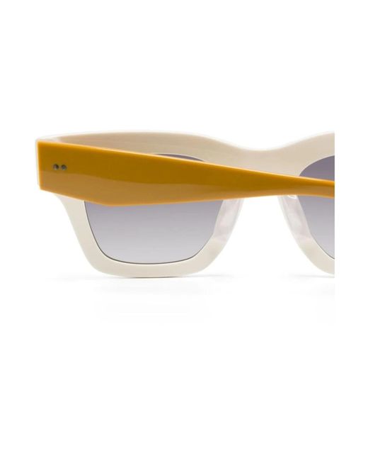 Kaleos Eyehunters Metallic Weiße sonnenbrille für den täglichen gebrauch