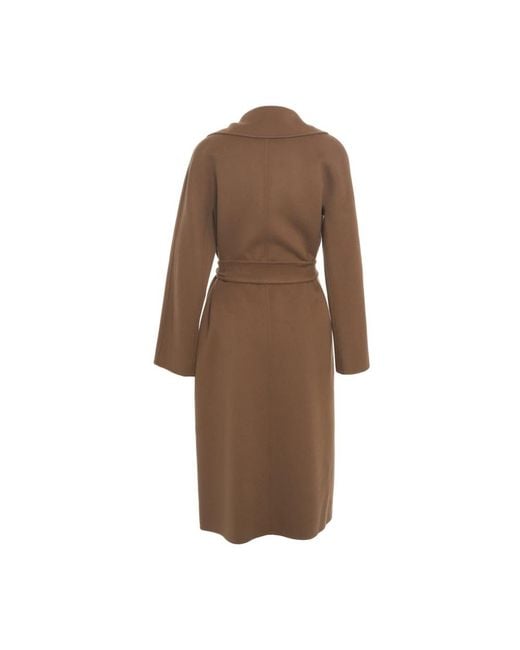 Max Mara Belted Coats in het Brown