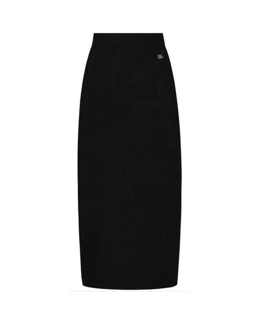 Dolce & Gabbana Black Midi Skirts