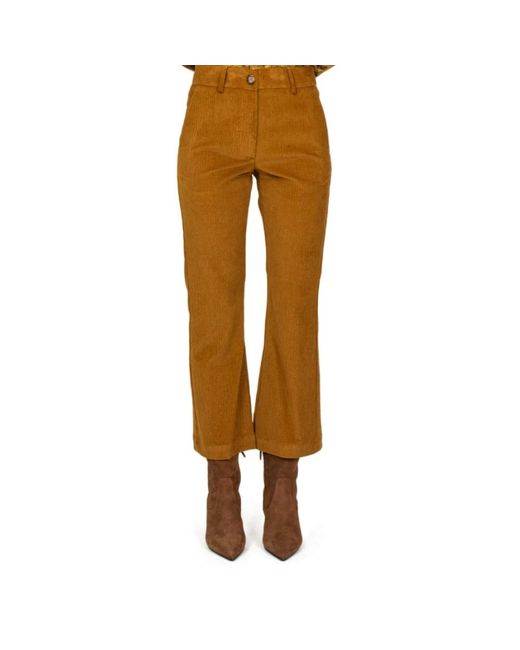 Cropped Trousers di Momoní in Brown