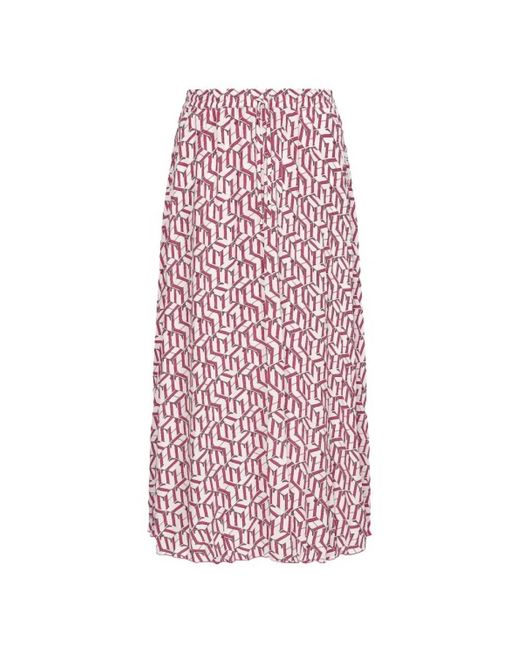 Midi Skirts Tommy Hilfiger de color Pink