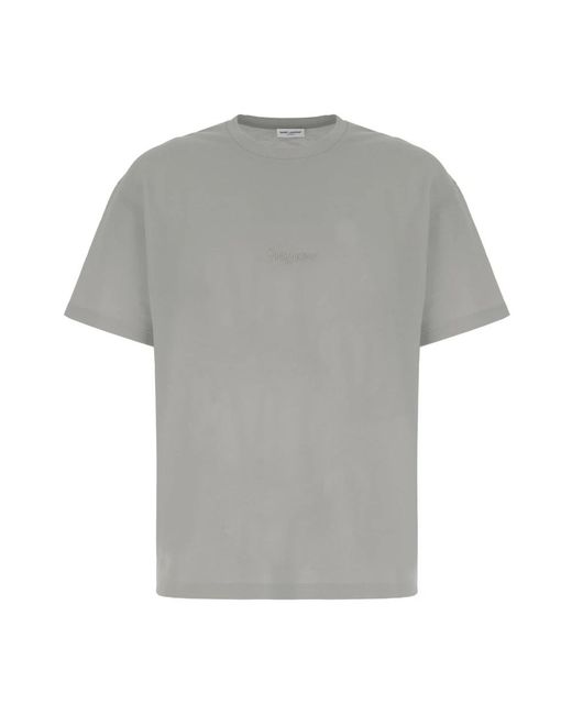 Saint Laurent Gray T-Shirt And Polo Shirt for men
