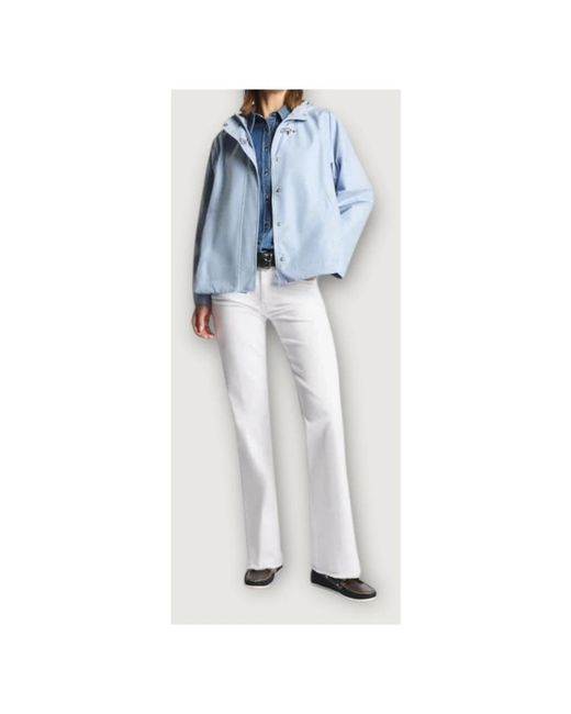 Fay Parka Corto Con Cappuccio in het Blue