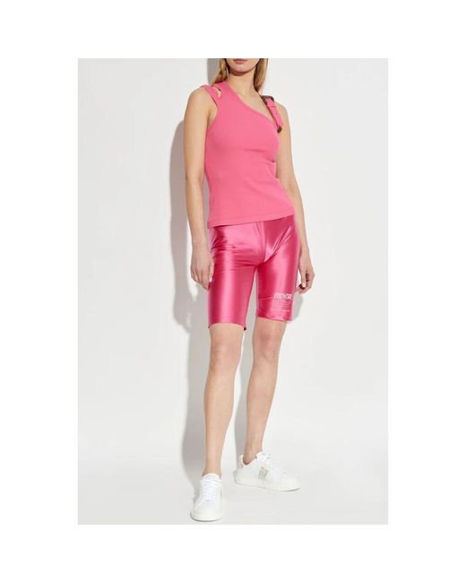 Sleeveless Tops di Versace Jeans Couture in Pink