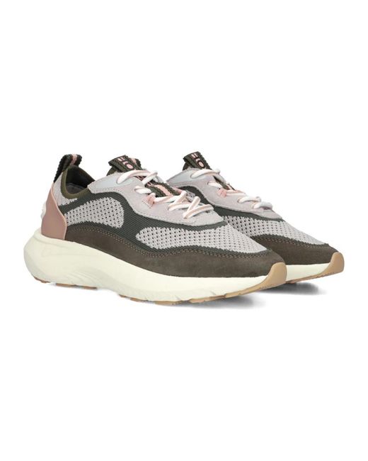 HOFF Schoenen ,Veelkleurig ,Groene Chunky Sole Sneakers Voor Vrouwen in het Metallic